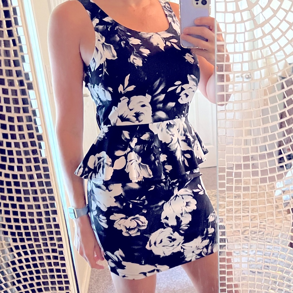 Black and white flowered Charlotte Russe dress